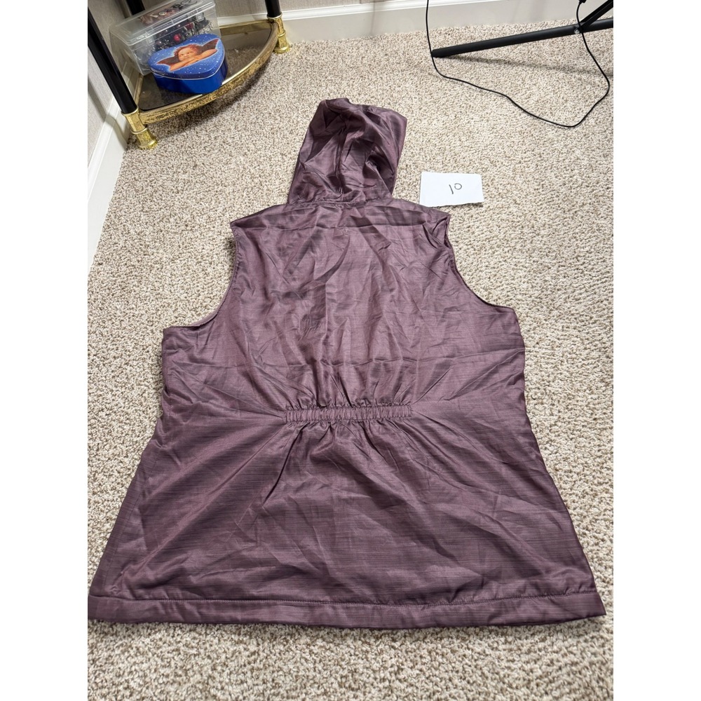 Gear for Sports Womens Plum Purple Hooded Fleece Lined Full Zip Vest XL - Picture 8 of 11